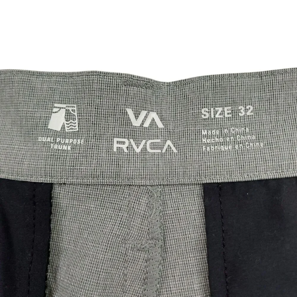 RVCA VA Hybrid Shorts Mens 32 Gray Stretch Lightweight Casual Beach Travel